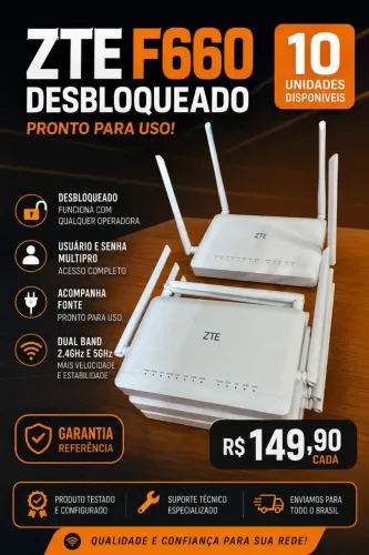 10 unidades ZTE F6600P wi-fi 6