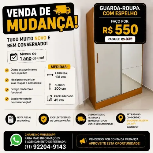 Guarda Roupra - Solteiro