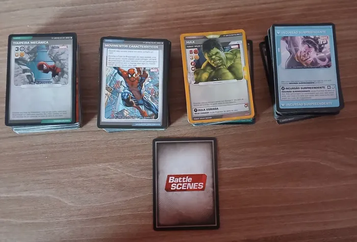 Um deck Jogo de cartas marvel