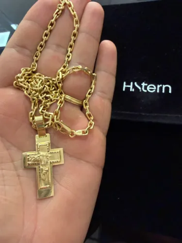 Corrente de ouro18k maciça 