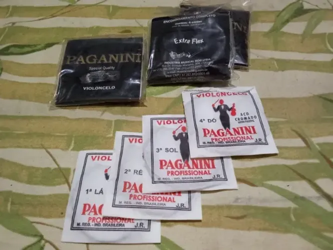 Encordoamento Violoncelo Paganini Profissional Aço Cromado - sem uso