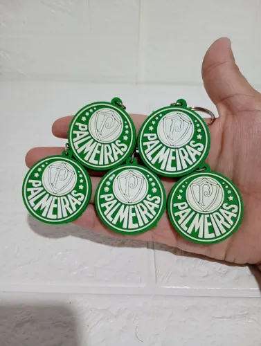 Kit com 5 chaveiros emborrachados do Palmeiras
