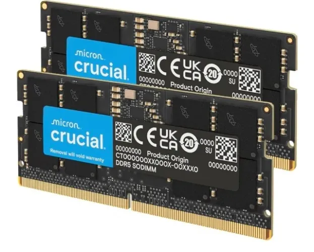 32 GB: 2 x 16 GB, DDR5 SO-DIMM, 5.600 MT/s