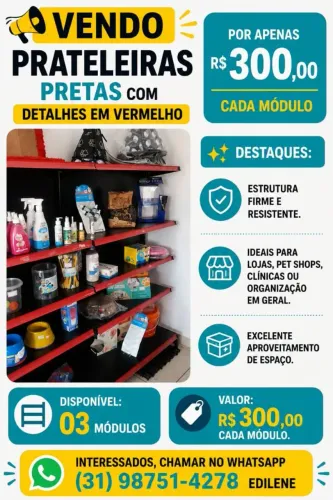 Vende-se móveis de Petshop.
