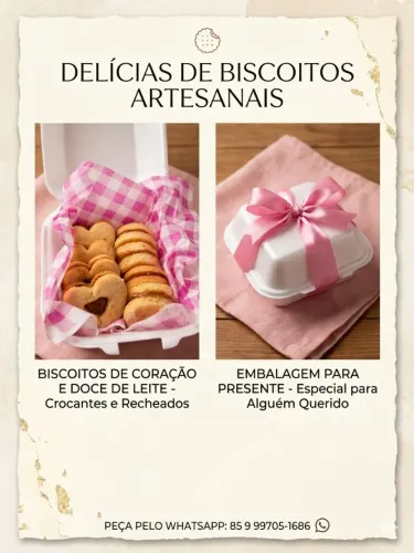 Biscoitos artesanais recheados