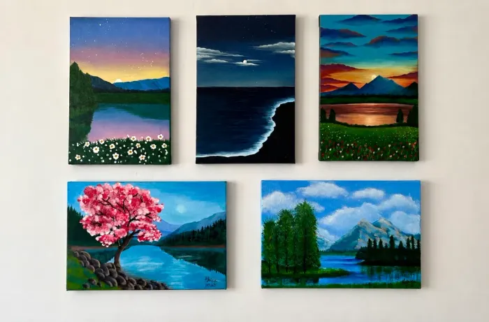Pinturas em tela Quadro decorativo feito a mão. Diversas opções