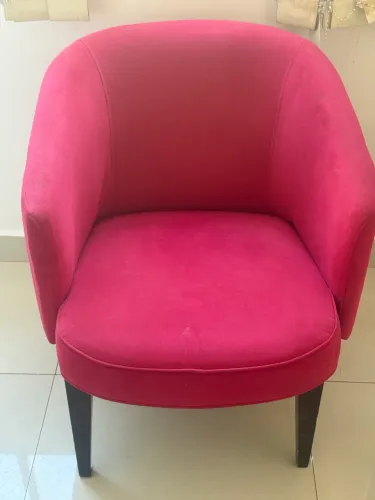 Cadeira de luxo sala vermelho cereja 