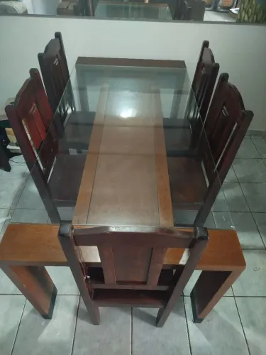 Mesa + 3 espelhos *cadeiras NÃO estão incluídas*