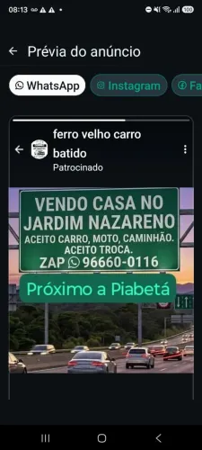 Descrição na placa de trânsito
