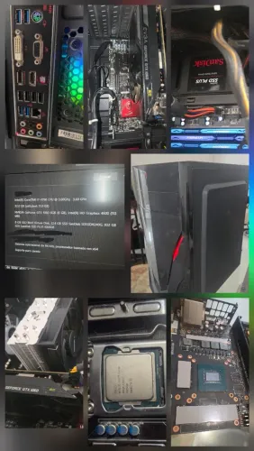 Gabinete PC Gamer, i7 3.6GHZ, 32GB RAM, SSD 240GB + 1TB, GeForce GTX 1060 6GB