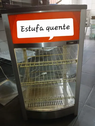 Estufa Quente Salgados grande 3 prateleiras
