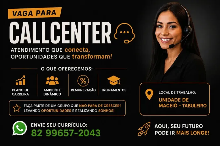 VAGA DE EMPREGO PARA CALLCENTER