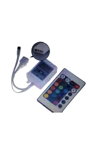 Kit 02 Controlador + Controle 24 Teclas P/ Fita Led Rgb 5050 Várias 12V 110V/220V (Bivolt)