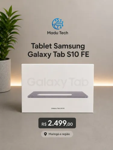 Tablet Samsung Galaxy Tab S10 FE- 128GB 8GB RAM - Cinza