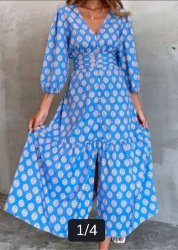 Vestido longo geometrico