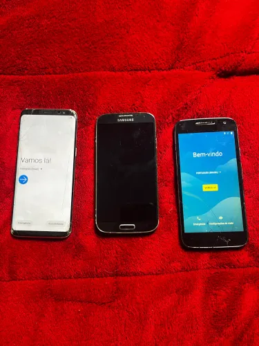 Lote 3 Celulares (Galaxy S8 + Moto G4 Play + Galaxy S4) - Ler Descrição