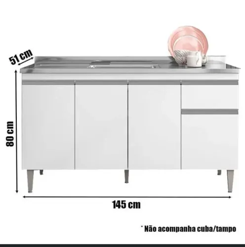 Gabinete Pia na Caixa 1,45mts