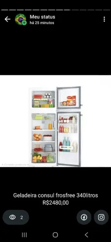 Geladeira consul frosfree branca