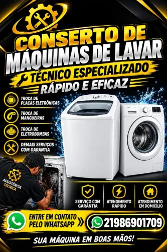 Conserto de máquinas de lavar atendemos na região de Jacarepaguá e adjacências