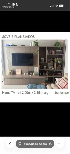 Painel de TV planejado (somente)