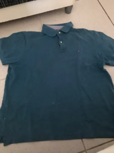 Polo Tommy Hilfiger Original - Custom Fit Azul - Tamanho G - Usada Porém Bem Conservada 