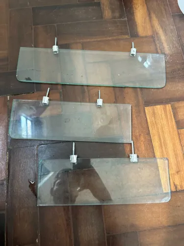 3 prateleiras de vidro banheiro