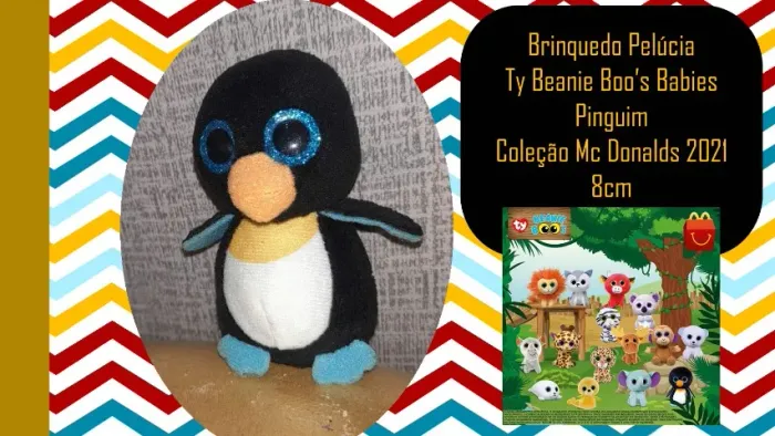 Brinquedo Pelúcia Ty Beanie Boo?s Babies Pinguim Coleção Mc Donalds 2021