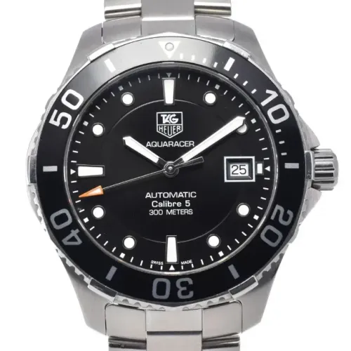 relógio TAG HEUER Aquaracer WAN2110 data calibre 5 mostrador preto