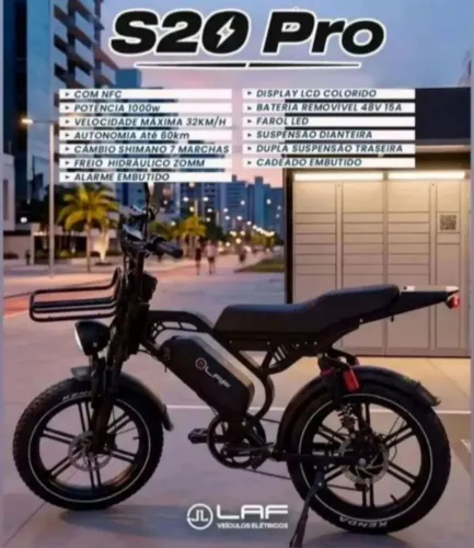 Bike eletrica LAF S20 PRO NFC LANÇAMENTO 