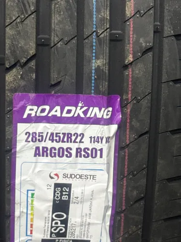 Kit 4 Pneus Roadking Argos 4 Pneu 285/45 22 Land Rover Defender Audi Q8 Discovery 5 T