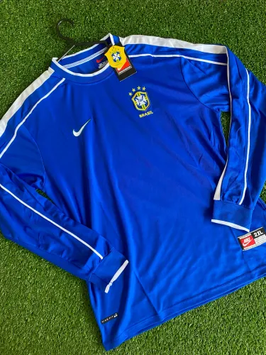 Camisa retrô seleção brasileira 1998 Manga longa