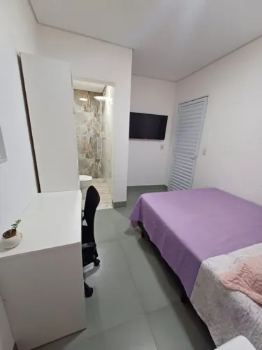 Suíte Mobiliada pronta para morar - 350m da Praia do Mar Casado - tudo incluso