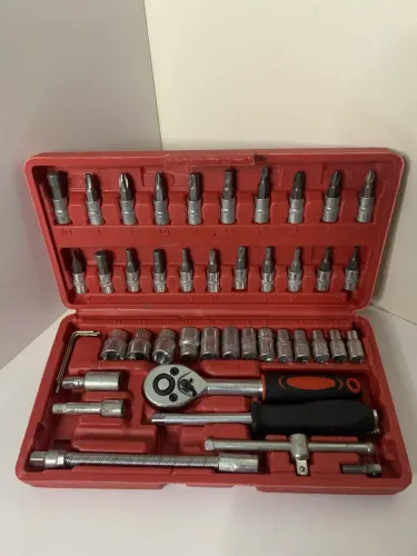 ? Maleta de Ferramentas 40 Peças com Chave Catraca - Completa e Prática! ?