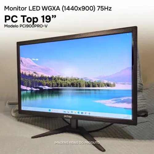Monitor 19" PCTop 75Hz Resolução 1440x900 - Excelente Estado