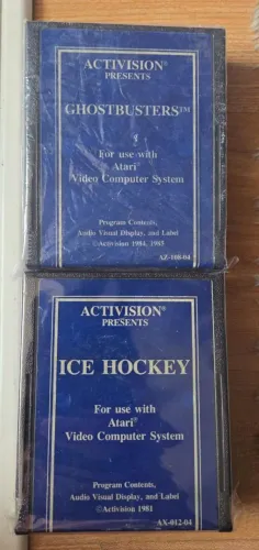 Cartucho atari Activision presents ice hockey e ghostbusters colecionador originais!!!