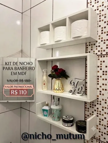 Kit de nicho para banheiro