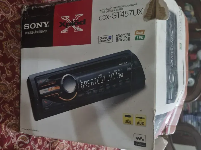Rádio Cd Player Sony Cdx-gt457ux Sem Uso