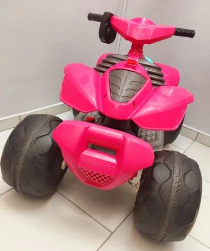 *Quadriciclo/Moto Elétrica - Rosa/Pink - Bandeirante 12V*