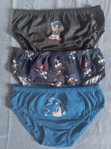 Kit 3 cuecas sonic nova tamanho 12