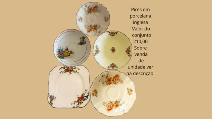 Pires em porcelana inglesa ( venda do conjunto)