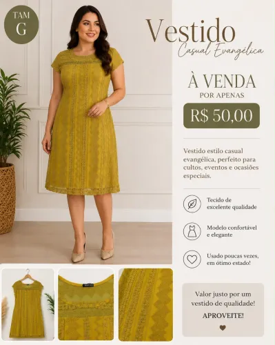 Vestido moda evangélica 