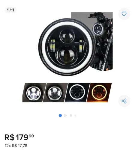 FAROL OLHO DE ANJO PARA MOTOS 