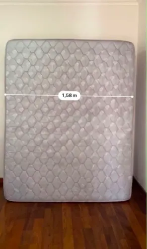 Colchão Probel Malibu e Cama de madeira preta Queen 1.58 medida