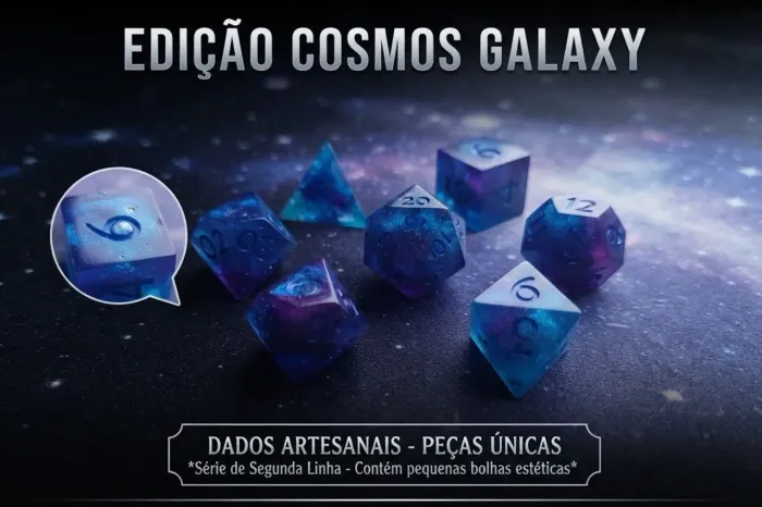 Set de dados de RPG completos de segunda linha homemade contém bolhas