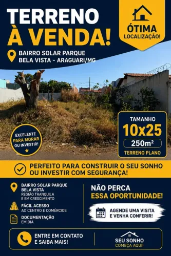 VENDO TERRENO EM ARAGUARI