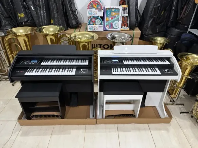 ÓRGÃO ELETRÔNICO DIGITAL ACORDES DREAM - MARROM, PRETO e BRANCO