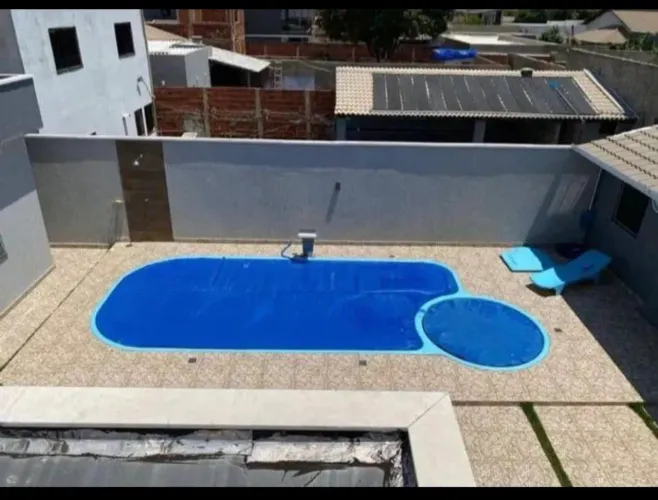 Piscina de fibra 8,50x3,70 com Spar hidromassagem