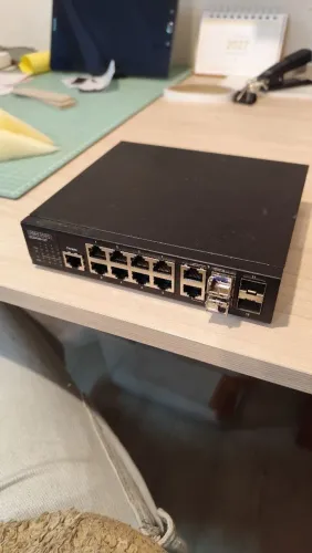 Switch Gerenciável Edgecore ECS4100-12T Gigabit L2+/L3 Lite Homologado Anatel