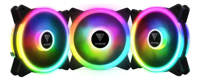 Kit com 3 Fans Gamdias Aeolus M2 LITE (120mm)