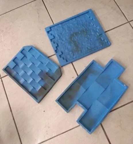 Kit com 3 formas de silicone para gesso